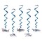 Party Central Club Pack of 30 Blue and Gray Under the Sea Shark Whirl Decors 36"